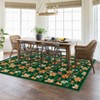 Floral Area Rugs Boho Style Washable Low Pile Non Slip Indoor Carpet for Nursery Playroom Bedroom Living Room - 2 of 4