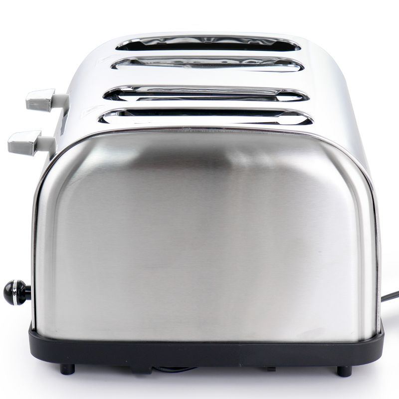MegaChef 4 Slice Wide Slot Toaster with Variable Browning in Silver, 5 of 8