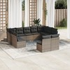 vidaXL Garden Sofa Set Gray Poly Rattan Medium Modular Garden Sofa Set - 2 of 4