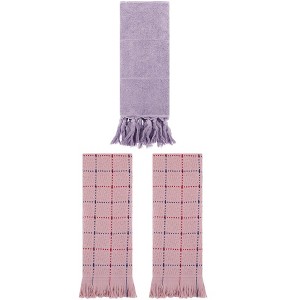 REGALWOVEN Cotton Absorbent Soft Decorative Turkish Bath Towel for Bathroom 3 Packs - 1 of 4
