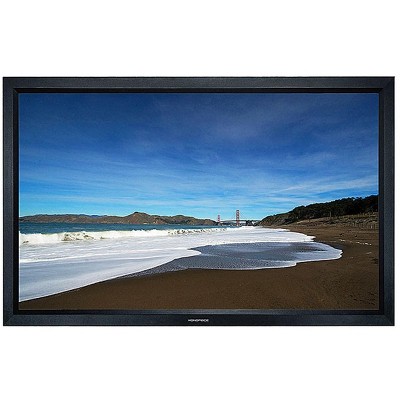  Monoprice Fixed Frame Projection Screen, HD White Fabric, 150 inch, 16:9 
