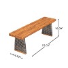Christopher Knight Home Varesa Rustic 6 Piece Outdoor Rattan Acacia Wood Dining Set with Cushions - 4 of 4