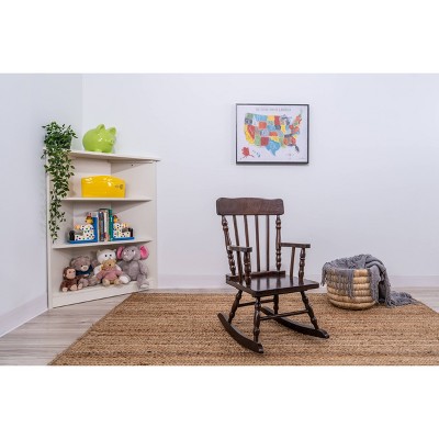 Espresso Colonial Children's Wooden Rocking Chair
