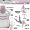 NicBex 300lbs Swivel Gaming Chair with Adjustable Height,Lumbar&Head Pillow,Wheels,Ergonomics Office Chairs Video Game Chaise for Office&Home - 3 of 4