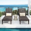 KTMBDW Outdoor Chaise Lounge Set of 2, Adjustable Pool Lounge Chair with 5 Positions Backrest, Waterproof Sun Loungers for Garden Pool Beach Patio - 2 of 4