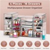 Sorbus 16 Drawers Acrylic Organizer for Makeup, Organization and Storage, Art Supplies, Jewelry, Stationary - 4 Pcs Clear Stackable Storage Drawers - image 4 of 4