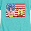 Girls' - SpongeBob SquarePants - Patrick Sparkers Flag Fitted Short Sleeve Graphic T-Shirt - 2 of 4