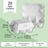 Juvale 20 Pack, 6 Count Empty Egg Cartons for Chicken Eggs, 1/2 Dozen Cartons, half dozen egg holder, White - 4 of 4