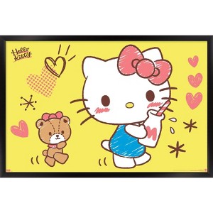 Trends International Hello Kitty: 25 Snack Time - Milk Framed Wall Poster Prints - 1 of 4