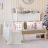 Merry Christmas Nutcrackers Throw Pillow Covers 18 x 18 Inch Xmas Tree Snowman Pink Decorative Pillows - 4 of 4