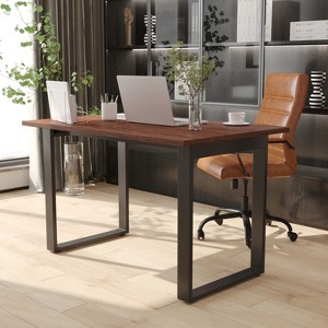 Emma and Oliver 48x30 Dining or Gaming Table with Double Sided Laminate Table Top and Heavy Duty U-Frame Steel Base - 1 of 4