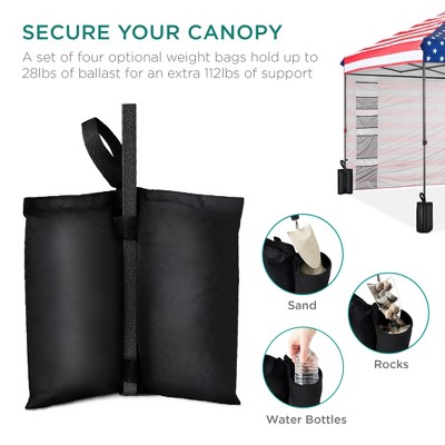 American Flag 10x10ft Pop-Up Canopy Tent with Storage Pockets