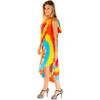 LA LEELA Women's Summer Beach Wrap Bikini Wraps Sarong Swimwear Cover up Bathing suit Swimsuit Pareo for Women Skirt One Size Orange, Tie Dye Design - 4 of 4