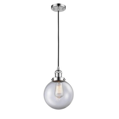 Beacon - 1 Light Cord Hung Mini Pendant In Industrial Style-11.5 Inches Tall and 8 Inches Wide