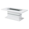 52" Coffee Table with High Gloss Finish, Glass Inlay and Contemporary Design with Glitter Detailing for Living Room - 3 of 4