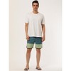 Lars Amadeus Men's Striped Beach Shorts Color Block Swimming Drawstring Board Surfing Shorts - image 3 of 4