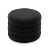 Airsurfer Compact Black Storage Ottoman Modern Round Storage Ottoman Living Room Furniture for Space-Saving Storage - 3 of 4