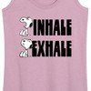Women's - Peanuts - Snoopy Inhale Exhale Graphic Racerback Tank - 2 of 4