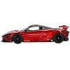McLaren 720S LB-Works Gem Red Metallic with Black Top Limited Edition 1/64 Diecast Model Car by Mini GT - 2 of 4