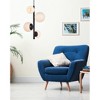 Elegant Lighting Wells 18 inch pendant in black with white shade - 2 of 4