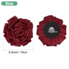 Unique Bargains Alloy Satin Fabric Big Rose Flower Dainty Brooches Pin 1 Pc - 3 of 4