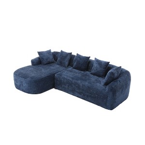 NicBex L-Shaped Modular Sectional Sofa,3-Seat Boucle Couch with Chaise and 5 Pillows for Living Room,Apartment,Office - 1 of 4