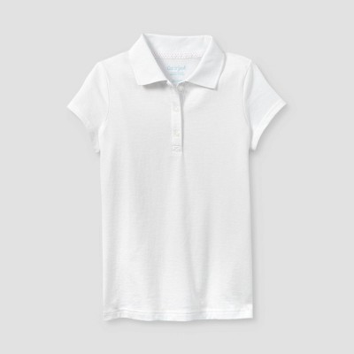 Girls' Short Sleeve Jersey Uniform Polo Shirt - Cat & Jack™ White