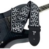 Perri's 2" Wide Black & White Tribal Design Jacquard Sewn on Nylon Webbing Backing & Leather Ends - 4 of 4