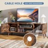 GlasFlength TV Stands and Consoles, Panel TV cabinet can Store, for Home Living Room Office TV Cabinet, Brown, 53.5"*15.7"*18.9 - 4 of 4