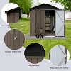 Acekool 4x6 FT Galvanized Steel Garden Shed with Water-Resistant Sloped Roof, Secure Windowless Outdoor Storage for Backyard and Patio - 2 of 4