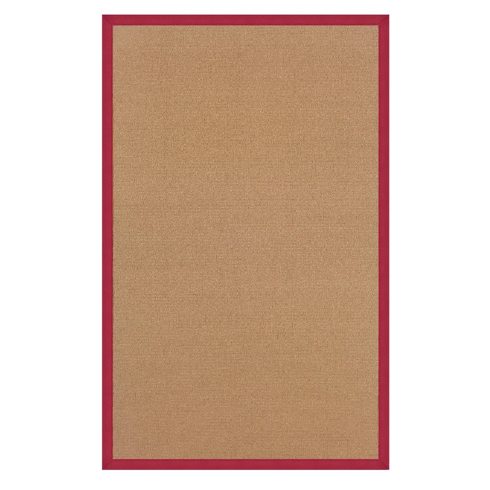 5'x8' Athena Cork Wool Area Rug Red - Linon