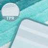 PiccoCasa Microfiber Striped Bathroom Rugs Shaggy Soft Thick and Absorbent Bath Mat - image 2 of 4