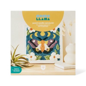 Halloween Craft Moth Punch Needle Canvas Kit - Mondo Llama™ - 1 of 4