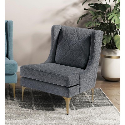 NicBex Modern Accent Chair, Living Room Chair with Solid Wood Legs Upholstery Pocket Coils Armchair for Bedroom