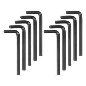 Unique Bargains Chrome Vanadium Steel L-Shape Repairing Tool Hex Key Wrenches Black 10 Pcs - 1 of 4