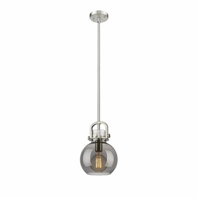Newton Sphere - 1 Light Stem Hung Pendant In Industrial Style-11.25 Inches Tall and 8 Inches Wide