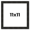 PosterPalooza | 11x11 Thin Barnwood Picture Frame, UV Acrylic, 2 Finishes - Grey and Black - 2 of 4