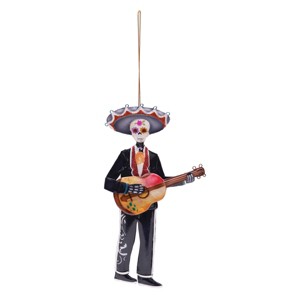 Gallerie II Mariachi Skeleton Player Ornament - 1 of 3