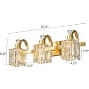 Bathroom Vanity Light Fixtures Modern Crystal Vanity Light Fixtures Over Mirror，Modern Crystal Wall Lighting with Square Shade - 4 of 4
