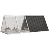 vidaXL Rabbit Cage Anthracite 79.3 in.x31.7 in.x28 in. Galvanized Steel - 2 of 4