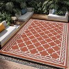 Coucheta Outdoor Rug Reversible Waterproof Patio Rug for Camping, Picnic & Backyard - Grey White Geometric Design, Multi-Color & Size - 2 of 4