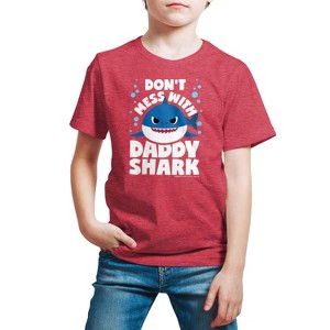 Boys' - Baby Shark - Don't Mess With Dadday Shark Short Sleeve Graphic T-Shirt - 1 of 4
