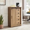 Sapphtopaz 5-Drawer Dresser for Bedroom Sliding Barn Door Chest of Drawers Storage Cabinet Closet Organizers and Storage for Hallway, Living Room - 3 of 4