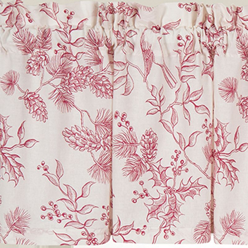 C&F Home Evergreen Toile Red Valance Collection, 3 of 5