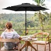 Heynemo 7.5 ft Patio Umbrella Outdoor Market Umbrella Tilt Button and Crank 6 Ribs for Deck Lawn Pool & Backyard - 3 of 4
