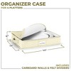 Sorbus Quilted China Platter Storage Case with Handles & Felt Dividers - 3 of 4