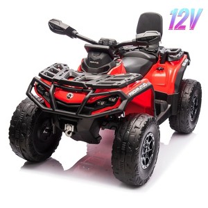 Jojoka 12V Kids Ride-On ATV, 2 Seater Electric Car with Remote Control, 4x200W Motors, Music, Lights, Power Wheels for Kids Ages 2-6 - 1 of 4