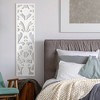 Hand Carved Wood Decorative Wall Panel White - American Art Decor: MDF Botanical Art, Vertical Orientation - 3 of 4