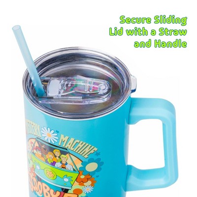 Scooby-Doo Mystery Machine Blue Stainless Steel Insulated Tumbler with Handle