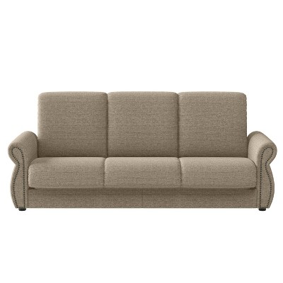 Berganza Flared Rolled Arm Convert-a-Couch - Handy Living